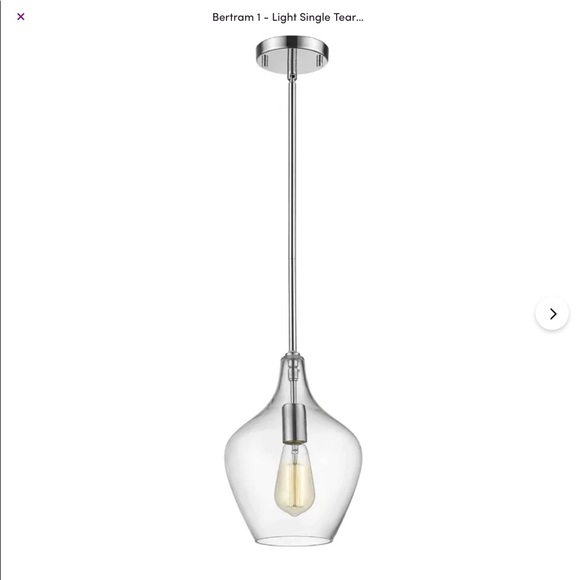 Other - NIB Teardrop Pendant Light